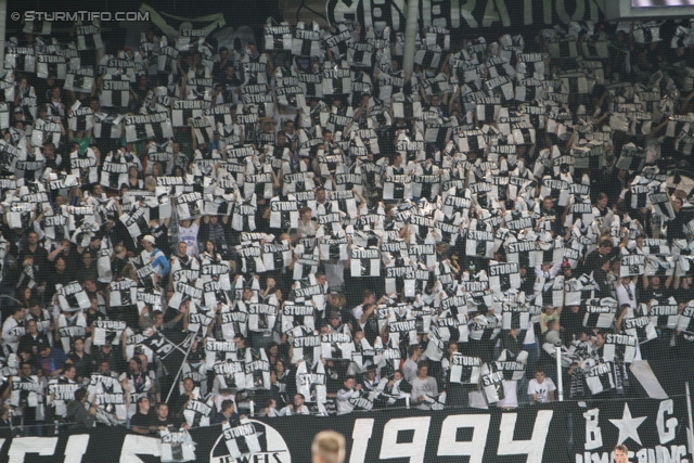 Sturm Graz - Innsbruck
Oesterreichische Fussball Bundesliga, 8. Runde, SK Sturm Graz - FC Wacker Innsbruck, Stadion Liebenau Graz, 15.09.2012. 

Foto zeigt Fans von Sturm
