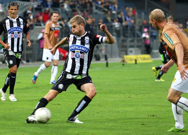 Sturm Graz - Innsbruck
Oesterreichische Fussball Bundesliga, 8. Runde, SK Sturm Graz - FC Wacker Innsbruck, Stadion Liebenau Graz, 15.09.2012. 

Foto zeigt Manuel Weber (Sturm)
