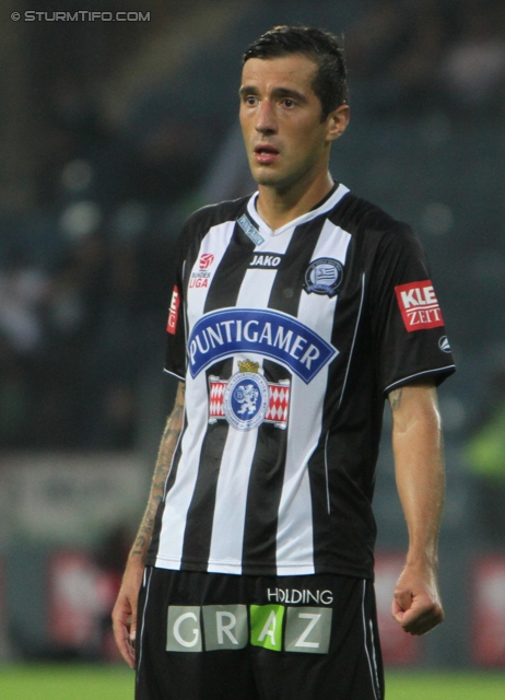 Sturm Graz - Innsbruck
Oesterreichische Fussball Bundesliga, 8. Runde, SK Sturm Graz - FC Wacker Innsbruck, Stadion Liebenau Graz, 15.09.2012. 

Foto zeigt Nikola Vujadinovic (Sturm)
