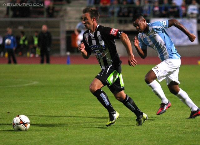 Schwechat - Sturm Graz
OEFB Cup, 2. Runde, SV Schwechat -  SK Sturm Graz, Rudolf Tonn Stadion Schwechat, 25.09.2012. 

Foto zeigt Tobias Kainz (Sturm)
