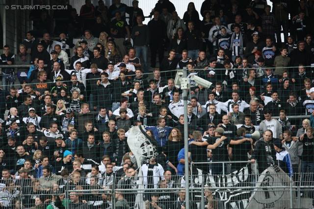 Salzburg - Sturm Graz
Oesterreichische Fussball Bundesliga, 10. Runde,  RB Salzburg - SK Sturm Graz, Stadion Wals-Siezenheim, 30.09.2012. 

Foto zeigt Fans von Sturm
