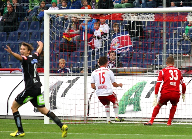 Salzburg - Sturm Graz
Oesterreichische Fussball Bundesliga, 10. Runde,  RB Salzburg - SK Sturm Graz, Stadion Wals-Siezenheim, 30.09.2012. 

Foto zeigt Andreas Hoelzl (Sturm), Franz Schiemer (Salzburg) und Alexander Walke (Salzburg)
Schlüsselwörter: tor