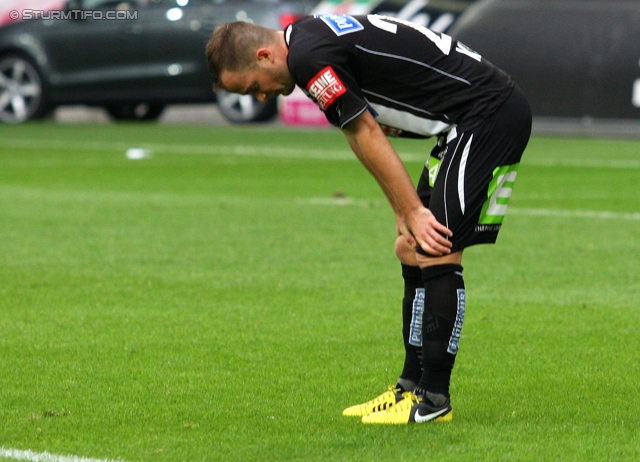 Salzburg - Sturm Graz
Oesterreichische Fussball Bundesliga, 10. Runde,  RB Salzburg - SK Sturm Graz, Stadion Wals-Siezenheim, 30.09.2012. 

Foto zeigt Christian Klem (Sturm)
Schlüsselwörter: enttaeuschung