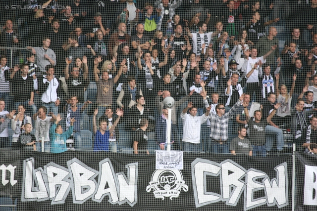 Sturm Graz - Austria Wien
Oesterreichische Fussball Bundesliga, 11. Runde, SK Sturm Graz - FK Austria Wien, Stadion Liebenau Graz, 07.10.2012. 

Foto zeigt Fans von Sturm
