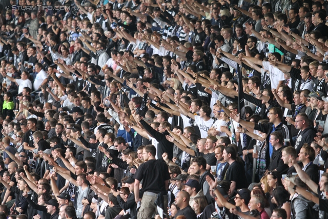 Sturm Graz - Austria Wien
Oesterreichische Fussball Bundesliga, 11. Runde, SK Sturm Graz - FK Austria Wien, Stadion Liebenau Graz, 07.10.2012. 

Foto zeigt Fans von Sturm
