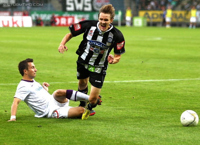 Sturm Graz - Austria Wien
Oesterreichische Fussball Bundesliga, 11. Runde, SK Sturm Graz - FK Austria Wien, Stadion Liebenau Graz, 07.10.2012. 

Foto zeigt Andreas Hoelzl (Sturm)
Schlüsselwörter: foul