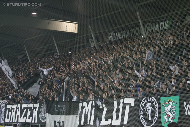 Sturm Graz - Mattersburg
Oesterreichische Fussball Bundesliga, 12. Runde, SK Sturm Graz - SV Mattersburg, Stadion Liebenau Graz, 20.10.2012. 

Foto zeigt Fans von Sturm
