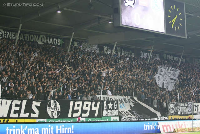 Sturm Graz - Mattersburg
Oesterreichische Fussball Bundesliga, 12. Runde, SK Sturm Graz - SV Mattersburg, Stadion Liebenau Graz, 20.10.2012. 

Foto zeigt Fans von Sturm
