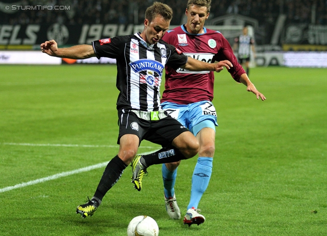 Sturm Graz - Mattersburg
Oesterreichische Fussball Bundesliga, 12. Runde, SK Sturm Graz - SV Mattersburg, Stadion Liebenau Graz, 20.10.2012. 

Foto zeigt Tobias Kainz (Sturm)
