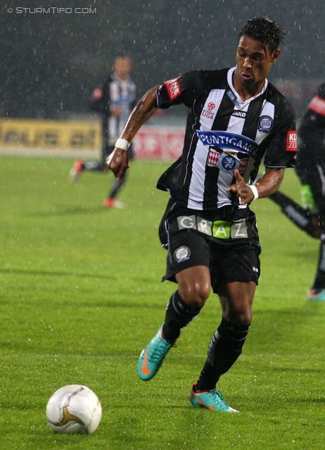 Wolfsberg - Sturm Graz
Oesterreichische Fussball Bundesliga, 13. Runde,  Wolfsberger AC - SK Sturm Graz, Lavanttal-Arena Wolfsberg, 27.10.2012. 

Foto zeigt Rubin Rafael Okotie (Sturm)
