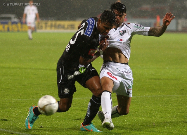 Wolfsberg - Sturm Graz
Oesterreichische Fussball Bundesliga, 13. Runde,  Wolfsberger AC - SK Sturm Graz, Lavanttal-Arena Wolfsberg, 27.10.2012. 

Foto zeigt Rubin Rafael Okotie (Sturm)
