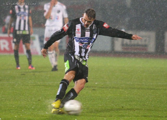 Wolfsberg - Sturm Graz
Oesterreichische Fussball Bundesliga, 13. Runde,  Wolfsberger AC - SK Sturm Graz, Lavanttal-Arena Wolfsberg, 27.10.2012. 

Foto zeigt Andreas Hoelzl (Sturm)
