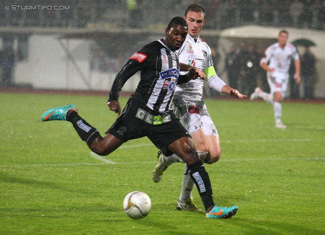 Wolfsberg - Sturm Graz
Oesterreichische Fussball Bundesliga, 13. Runde,  Wolfsberger AC - SK Sturm Graz, Lavanttal-Arena Wolfsberg, 27.10.2012. 

Foto zeigt Richard Sukuta-Pasu (Sturm)
