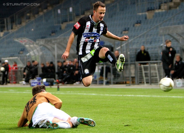 Sturm Graz - Innsbruck
OEFB Cup, Achtelfinale,SK Sturm Graz - FC Wacker Innsbruck, Stadion Liebenau Graz, 30.10.2012. 

Foto zeigt Christopher Wernitznig (Innsbruck) und Christian Klem (Sturm)
