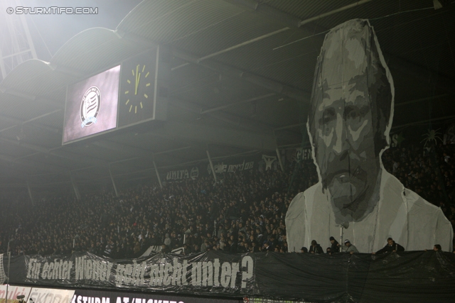 Sturm Graz - Rapid Wien
Oesterreichische Fussball Bundesliga, 14. Runde, SK Sturm Graz - SK Rapid Wien, Stadion Liebenau Graz, 03.11.2012. 

Foto zeigt Fans von Sturm mit einer Choreografie
