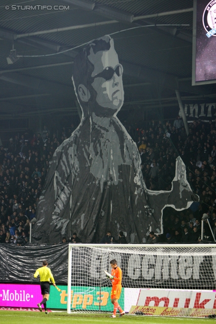 Sturm Graz - Rapid Wien
Oesterreichische Fussball Bundesliga, 14. Runde, SK Sturm Graz - SK Rapid Wien, Stadion Liebenau Graz, 03.11.2012. 

Foto zeigt Fans von Sturm mit einer Choreografie
