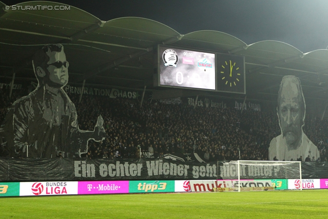 Sturm Graz - Rapid Wien
Oesterreichische Fussball Bundesliga, 14. Runde, SK Sturm Graz - SK Rapid Wien, Stadion Liebenau Graz, 03.11.2012. 

Foto zeigt Fans von Sturm mit einer Choreografie
