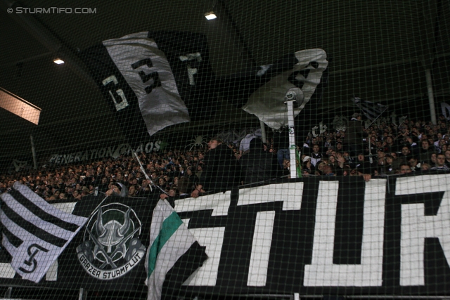 Sturm Graz - Rapid Wien
Oesterreichische Fussball Bundesliga, 14. Runde, SK Sturm Graz - SK Rapid Wien, Stadion Liebenau Graz, 03.11.2012. 

Foto zeigt Fans von Sturm
