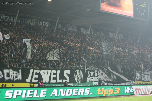 Sturm Graz - Rapid Wien
Oesterreichische Fussball Bundesliga, 14. Runde, SK Sturm Graz - SK Rapid Wien, Stadion Liebenau Graz, 03.11.2012. 

Foto zeigt Fans von Sturm
