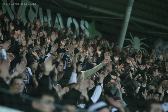 Sturm Graz - Rapid Wien
Oesterreichische Fussball Bundesliga, 14. Runde, SK Sturm Graz - SK Rapid Wien, Stadion Liebenau Graz, 03.11.2012. 

Foto zeigt Fans von Sturm

