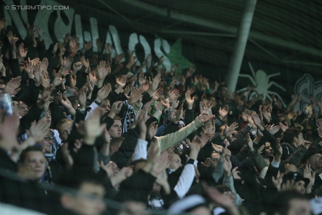 Sturm Graz - Rapid Wien
Oesterreichische Fussball Bundesliga, 14. Runde, SK Sturm Graz - SK Rapid Wien, Stadion Liebenau Graz, 03.11.2012. 

Foto zeigt Fans von Sturm
