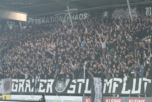 Sturm Graz - Rapid Wien
Oesterreichische Fussball Bundesliga, 14. Runde, SK Sturm Graz - SK Rapid Wien, Stadion Liebenau Graz, 03.11.2012. 

Foto zeigt Fans von Sturm
