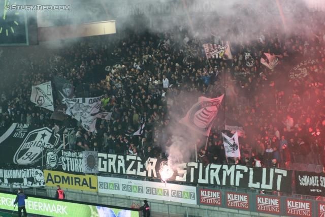 Sturm Graz - Rapid Wien
Oesterreichische Fussball Bundesliga, 14. Runde, SK Sturm Graz - SK Rapid Wien, Stadion Liebenau Graz, 03.11.2012. 

Foto zeigt Fans von Sturm
