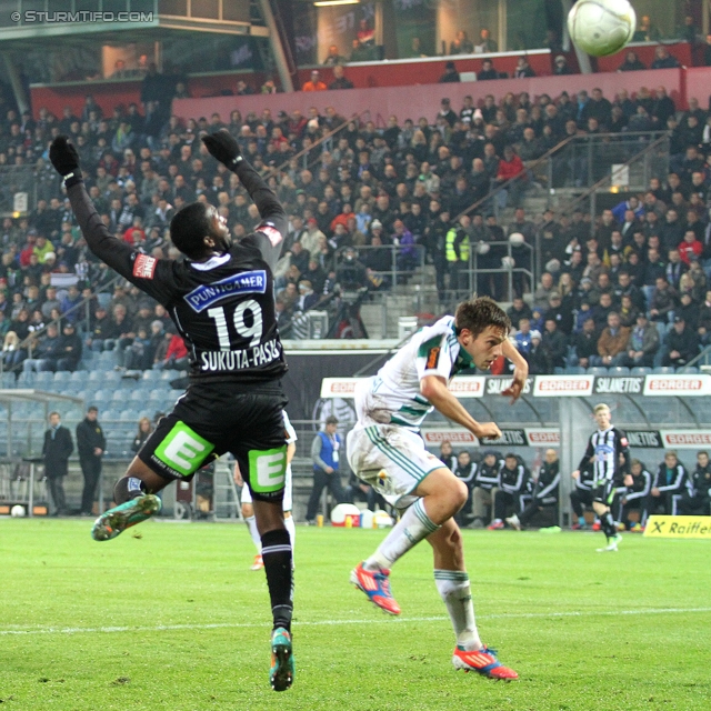 Sturm Graz - Rapid Wien
Oesterreichische Fussball Bundesliga, 14. Runde, SK Sturm Graz - SK Rapid Wien, Stadion Liebenau Graz, 03.11.2012. 

Foto zeigt Richard Sukuta-Pasu (Sturm)
Schlüsselwörter: tor