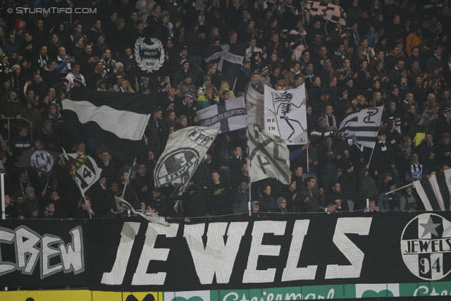 Sturm Graz - Ried
Oesterreichische Fussball Bundesliga, 16. Runde, SK Sturm Graz - SV Ried, Stadion Liebenau Graz, 17.11.2012. 

Foto zeigt Fans von Sturm
