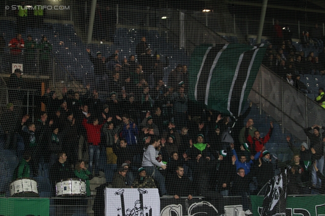 Sturm Graz - Ried
Oesterreichische Fussball Bundesliga, 16. Runde, SK Sturm Graz - SV Ried, Stadion Liebenau Graz, 17.11.2012. 

Foto zeigt Fans von Ried
