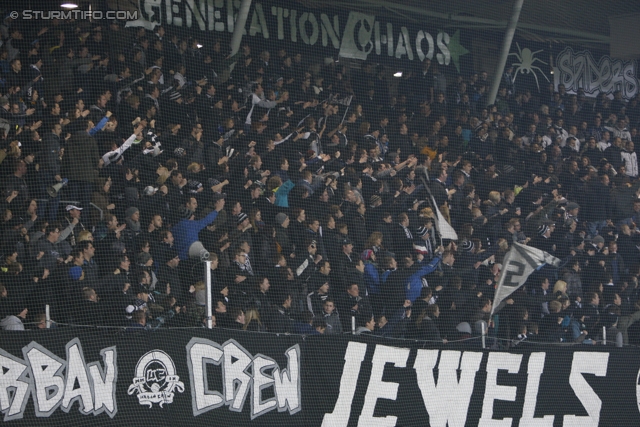 Sturm Graz - Ried
Oesterreichische Fussball Bundesliga, 16. Runde, SK Sturm Graz - SV Ried, Stadion Liebenau Graz, 17.11.2012. 

Foto zeigt Fans von Sturm
