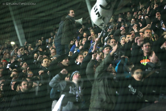 Sturm Graz - Ried
Oesterreichische Fussball Bundesliga, 16. Runde, SK Sturm Graz - SV Ried, Stadion Liebenau Graz, 17.11.2012. 

Foto zeigt Fans von Sturm
