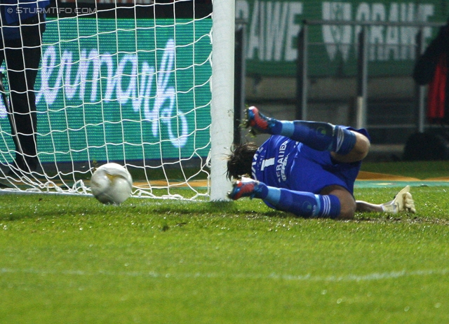 Sturm Graz - Ried
Oesterreichische Fussball Bundesliga, 16. Runde, SK Sturm Graz - SV Ried, Stadion Liebenau Graz, 17.11.2012. 

Foto zeigt Thomas Gebauer (Ried)
Schlüsselwörter: tor