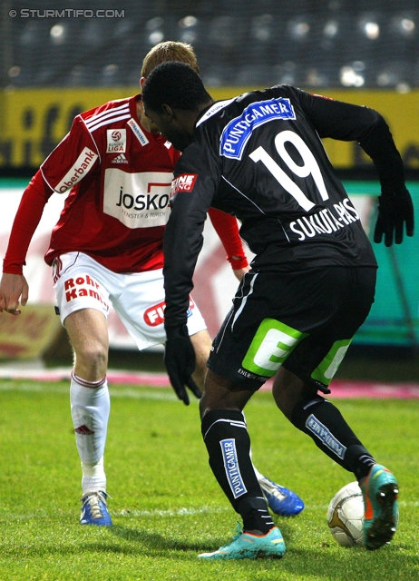 Sturm Graz - Ried
Oesterreichische Fussball Bundesliga, 16. Runde, SK Sturm Graz - SV Ried, Stadion Liebenau Graz, 17.11.2012. 

Foto zeigt Richard Sukuta-Pasu (Sturm)
