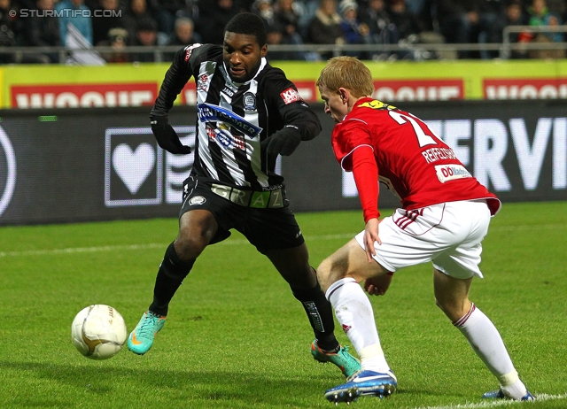 Sturm Graz - Ried
Oesterreichische Fussball Bundesliga, 16. Runde, SK Sturm Graz - SV Ried, Stadion Liebenau Graz, 17.11.2012. 

Foto zeigt Richard Sukuta-Pasu (Sturm)
