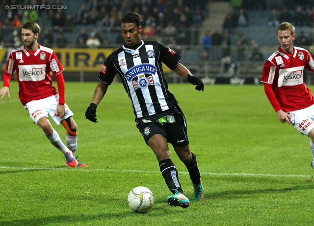 Sturm Graz - Ried
Oesterreichische Fussball Bundesliga, 16. Runde, SK Sturm Graz - SV Ried, Stadion Liebenau Graz, 17.11.2012. 

Foto zeigt Rubin Rafael Okotie (Sturm)
