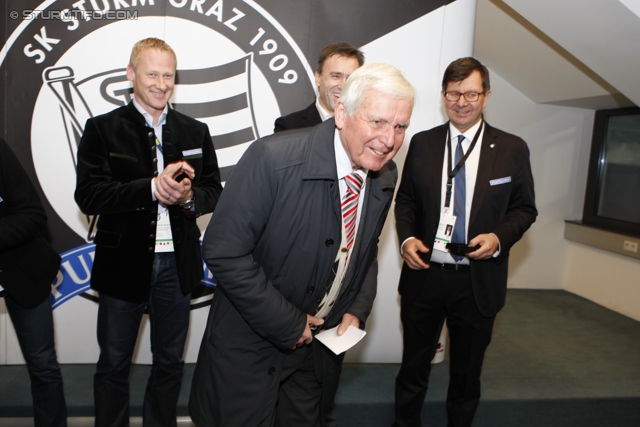 Sturm Mitgliederehrung
Oesterreichische Fussball Bundesliga, SK Sturm Graz Mitgliederehrung, Stadion Liebenau Graz, 17.11.2012. 

Foto zeigt Franz Gady (Ehrenpraesident Sturm)
