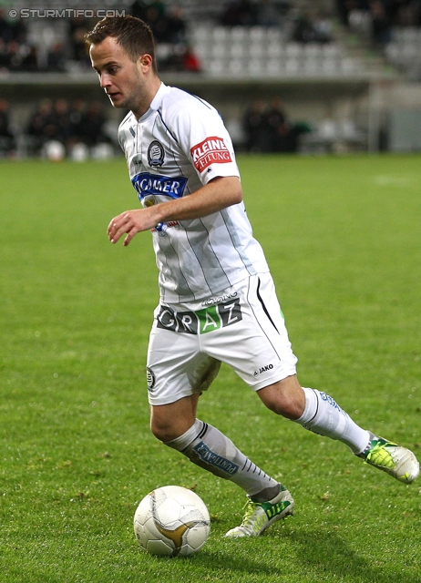 Innsbruck - Sturm Graz
Oesterreichische Fussball Bundesliga, 17. Runde,  FC Wacker Innsbruck - SK Sturm Graz, Tivoli Stadion Innsbruck, 24.11.2012. 

Foto zeigt Christian Klem (Sturm)
