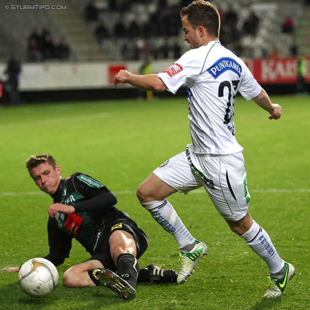 Innsbruck - Sturm Graz
Oesterreichische Fussball Bundesliga, 17. Runde,  FC Wacker Innsbruck - SK Sturm Graz, Tivoli Stadion Innsbruck, 24.11.2012. 

Foto zeigt Christian Klem (Sturm)
