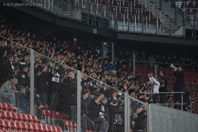 Wolfsberg - Sturm Graz
Oesterreichische Fussball Bundesliga, 13. Runde, Wolfsberg AC - SK Sturm Graz, Woerthereestadion Klagenfurt, 27.11.2012. 

Foto zeigt Fans von Sturm
