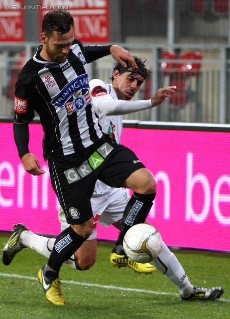 Wolfsberg - Sturm Graz
Oesterreichische Fussball Bundesliga, 13. Runde, Wolfsberg AC - SK Sturm Graz, Woerthereestadion Klagenfurt, 27.11.2012. 

Foto zeigt Michael Madl (Sturm)
