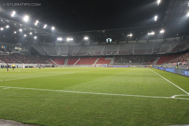 Wolfsberg - Sturm Graz
Oesterreichische Fussball Bundesliga, 13. Runde, Wolfsberg AC - SK Sturm Graz, Woerthereestadion Klagenfurt, 27.11.2012. 

Foto eine Innenansicht im Woerthersee Stadion 
