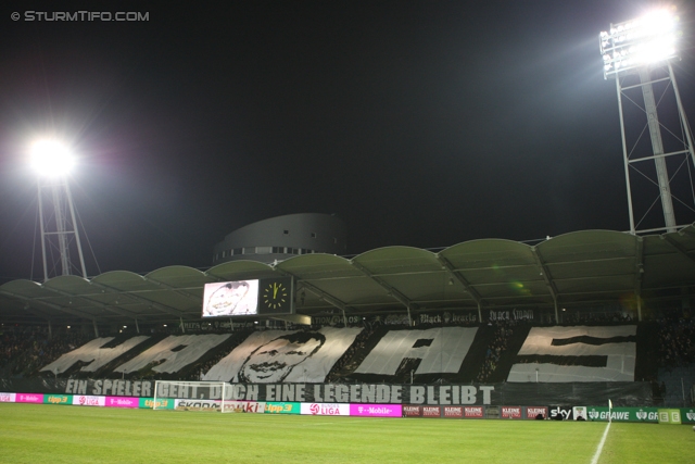 Sturm Graz - Wr. Neustadt
Oesterreichische Fussball Bundesliga, 18. Runde, SK Sturm Graz - SC Wiener Neustadt, Stadion Liebenau Graz, 01.12.2012. 

Foto zeigt Fans von Sturm mit einer Choreografie
