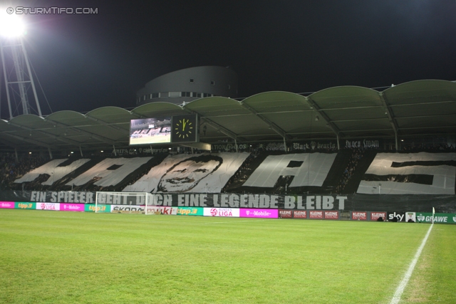 Sturm Graz - Wr. Neustadt
Oesterreichische Fussball Bundesliga, 18. Runde, SK Sturm Graz - SC Wiener Neustadt, Stadion Liebenau Graz, 01.12.2012. 

Foto zeigt Fans von Sturm mit einer Choreografie
