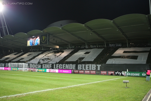 Sturm Graz - Wr. Neustadt
Oesterreichische Fussball Bundesliga, 18. Runde, SK Sturm Graz - SC Wiener Neustadt, Stadion Liebenau Graz, 01.12.2012. 

Foto zeigt Fans von Sturm mit einer Choreografie
