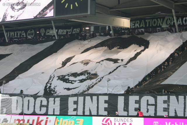 Sturm Graz - Wr. Neustadt
Oesterreichische Fussball Bundesliga, 18. Runde, SK Sturm Graz - SC Wiener Neustadt, Stadion Liebenau Graz, 01.12.2012. 

Foto zeigt Fans von Sturm mit einer Choreografie
