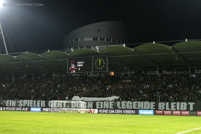 Sturm Graz - Wr. Neustadt
Oesterreichische Fussball Bundesliga, 18. Runde, SK Sturm Graz - SC Wiener Neustadt, Stadion Liebenau Graz, 01.12.2012. 

Foto zeigt Fans von Sturm
