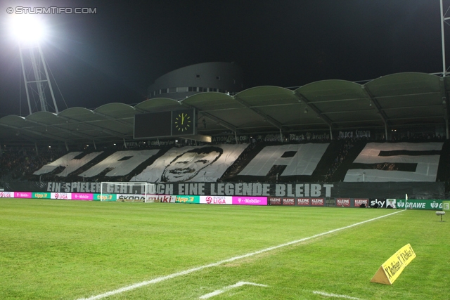 Sturm Graz - Wr. Neustadt
Oesterreichische Fussball Bundesliga, 18. Runde, SK Sturm Graz - SC Wiener Neustadt, Stadion Liebenau Graz, 01.12.2012. 

Foto zeigt Fans von Sturm mit einer Choreografie
