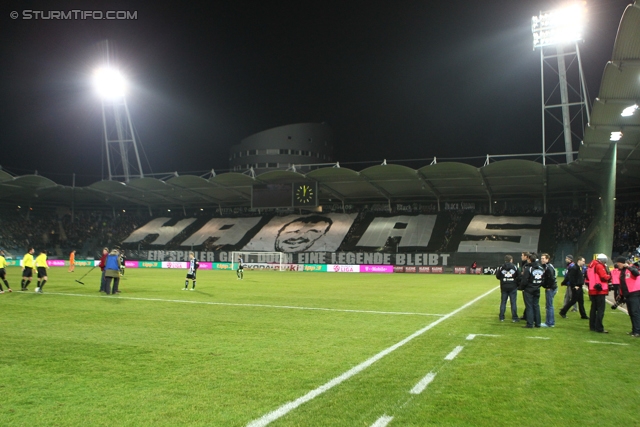 Sturm Graz - Wr. Neustadt
Oesterreichische Fussball Bundesliga, 18. Runde, SK Sturm Graz - SC Wiener Neustadt, Stadion Liebenau Graz, 01.12.2012. 

Foto zeigt Fans von Sturm mit einer Choreografie
