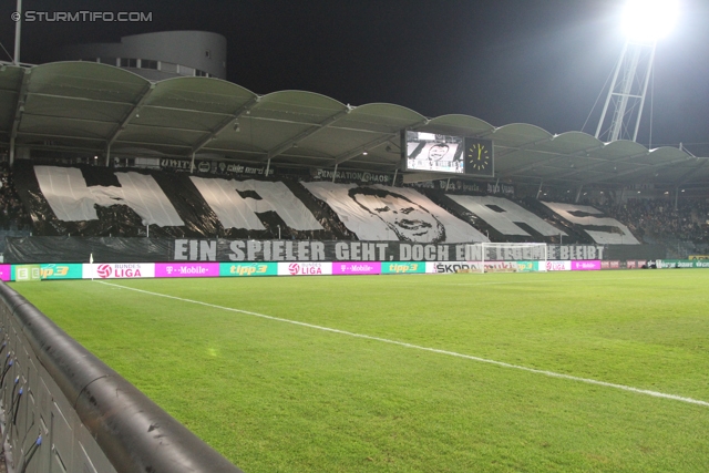 Sturm Graz - Wr. Neustadt
Oesterreichische Fussball Bundesliga, 18. Runde, SK Sturm Graz - SC Wiener Neustadt, Stadion Liebenau Graz, 01.12.2012. 

Foto zeigt Fans von Sturm mit einer Choreografie
